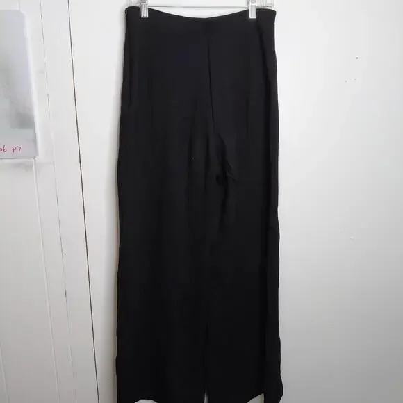 Quince Pants Womens Large Ultra Ponte Stretch Super Wide Leg Split Seam Front - Picture 3 of 12